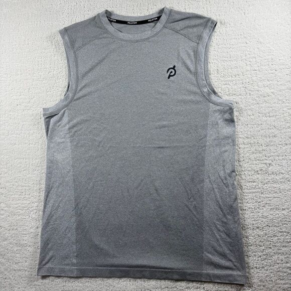Peloton Seamless Sleeveless Athletic Muscle Tank in Light Gray - US Men’s XL - Picture 1 of 15